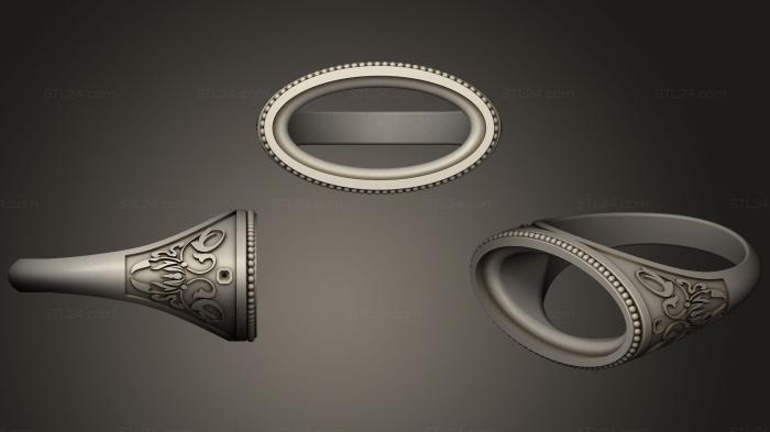 Ювелирные перстни и кольца (SF Овальный Кабошон, JVLRP_0826) 3D модель для ЧПУ станка